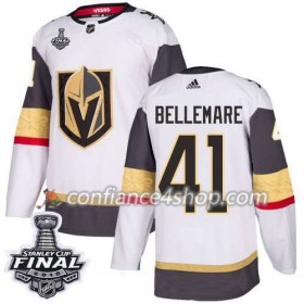 Adidas Maillot de Hockey Vegas Golden Knights Bellemare 41 Blanc 2018 Stanley Cup Final Patch Authentic - Homme